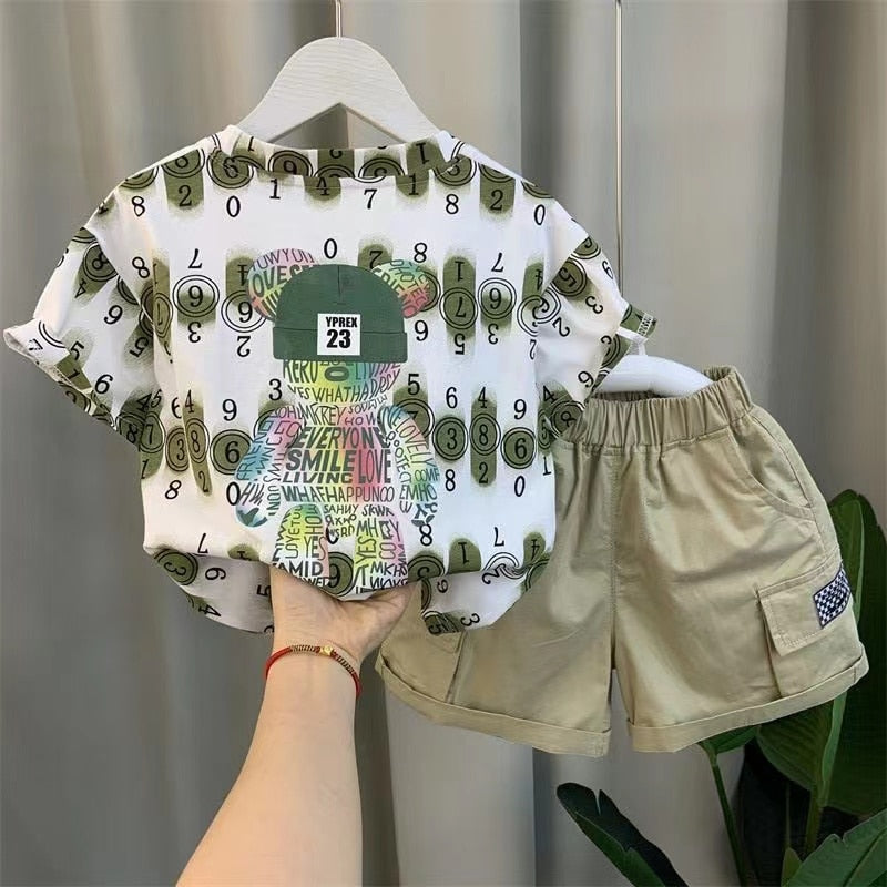 Conjunto Infantil Masculino Ursinho de Touca