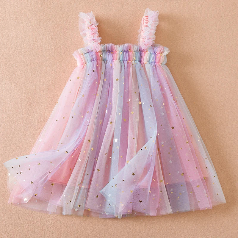 Vestido Infantil Florzinhas Tule