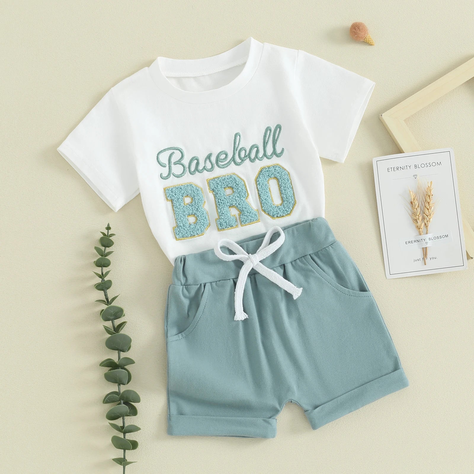 Conjunto Infantil Baseball Bordado