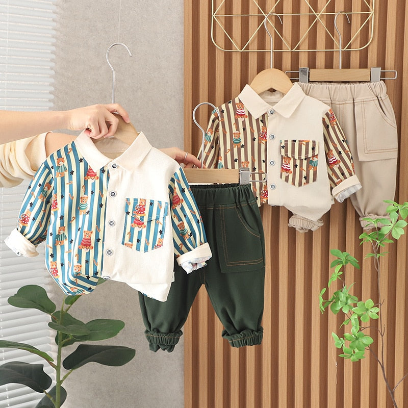 Conjunto Infantil Masculino Camisa Ursinhos