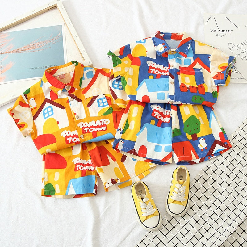 Conjunto Infantil Estampa Verão Casinha