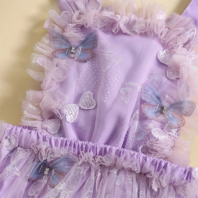 Body Vestido Infantil Tule Borboletinhas