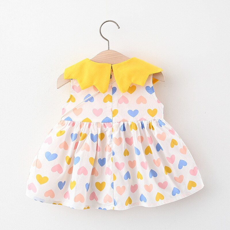 Vestido Infantil Corações Golinha + Bolsinha