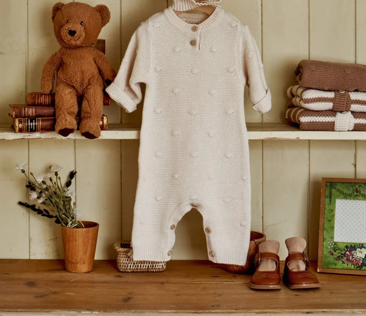 Macacão Infantil Tricô Pompomzinho