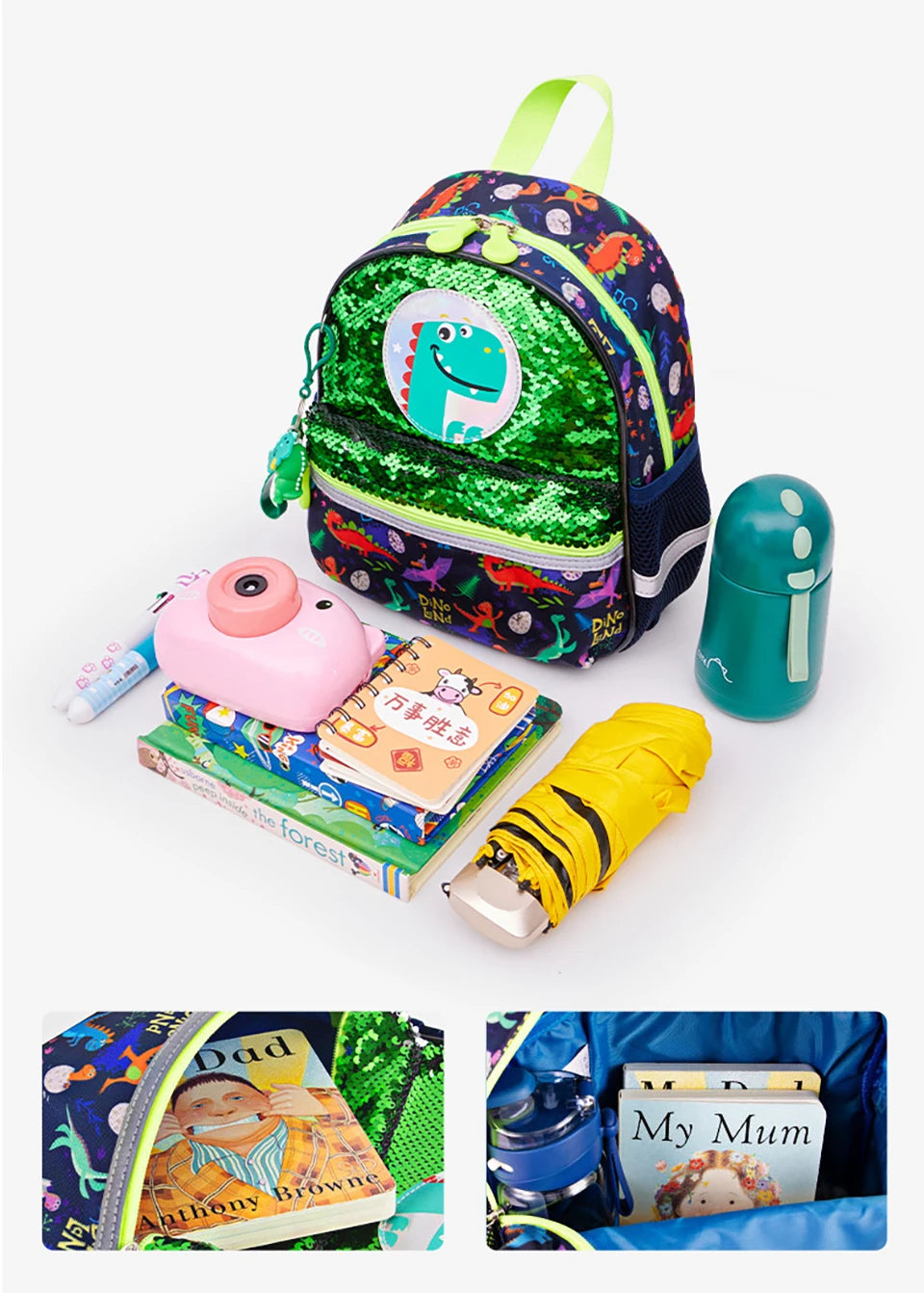 Mochila Escolar Infantil Dinossauro