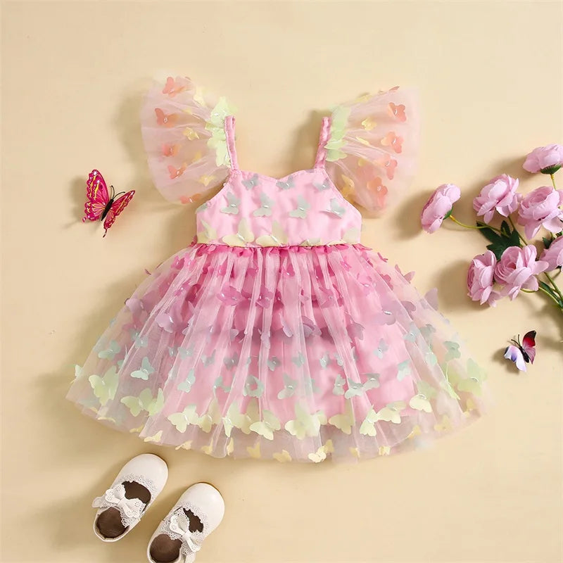 Vestido Infantil Manguinhas Borboletinhas