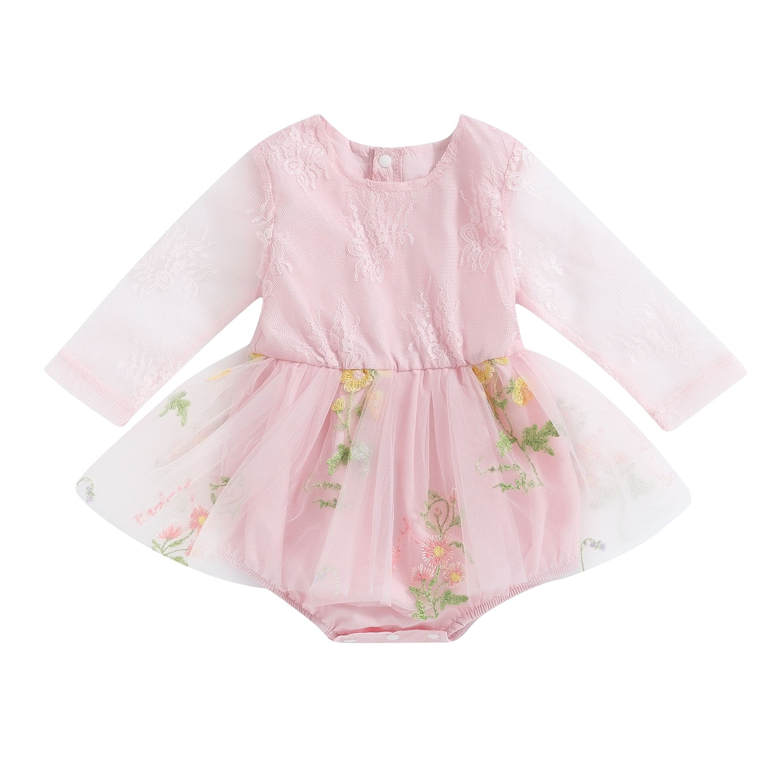 Body Infantil Sainha Tule Floral