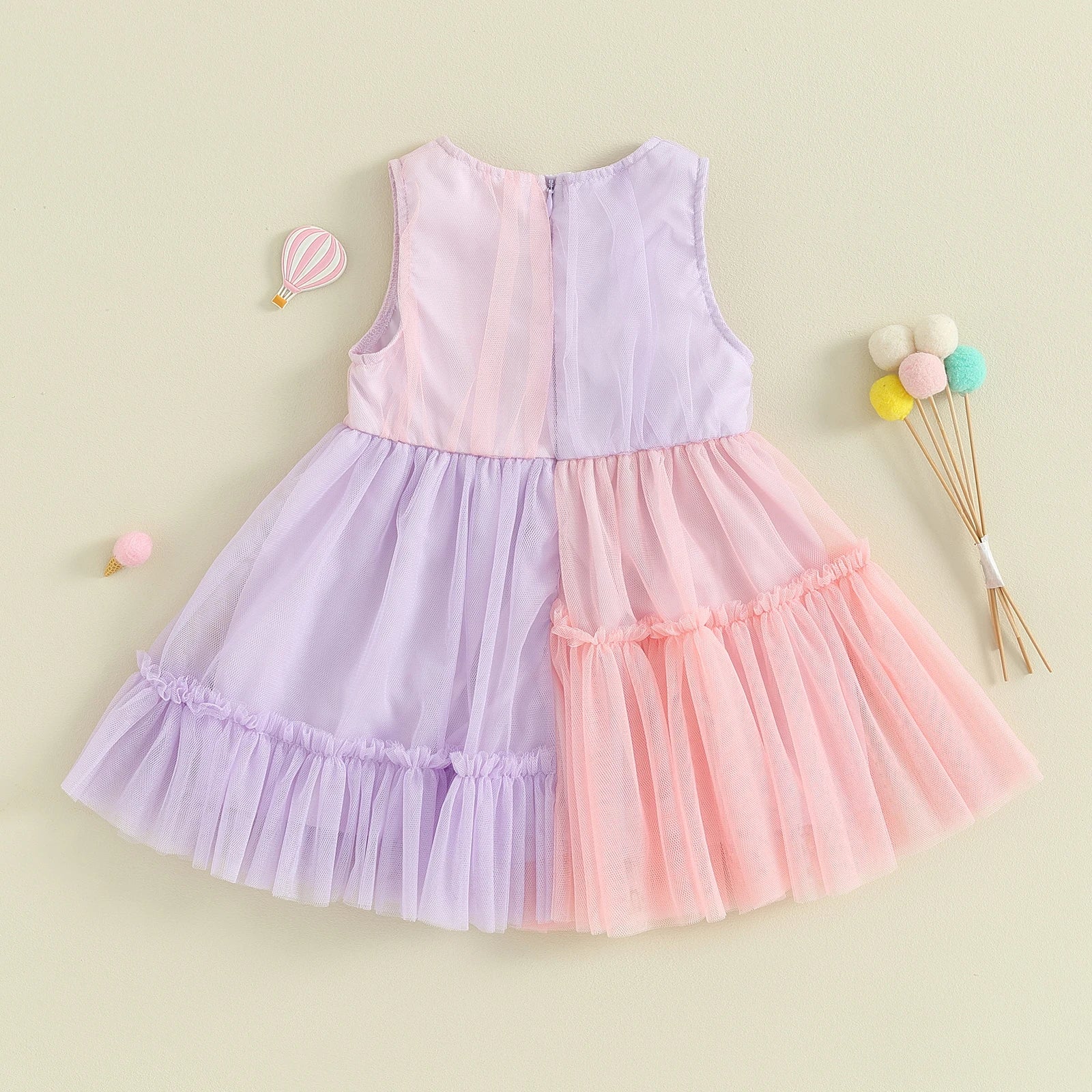 Vestido Infantil Tule Colors