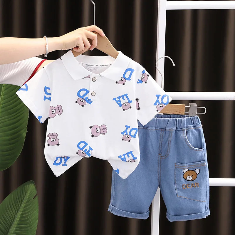 Conjunto Infantil Masculino Ursinho Polo