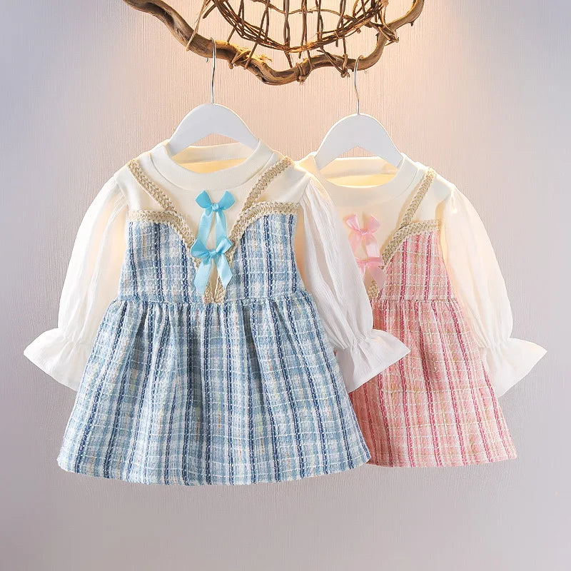 Vestido Infantil Tweed Lacinhos