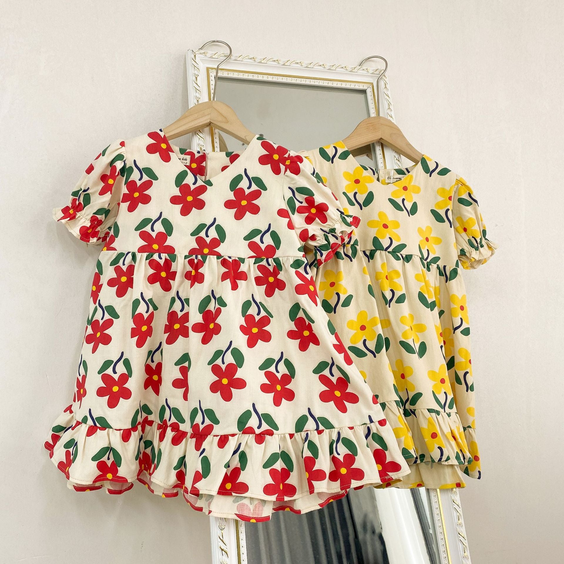 Vestido Infantil Floral Midi