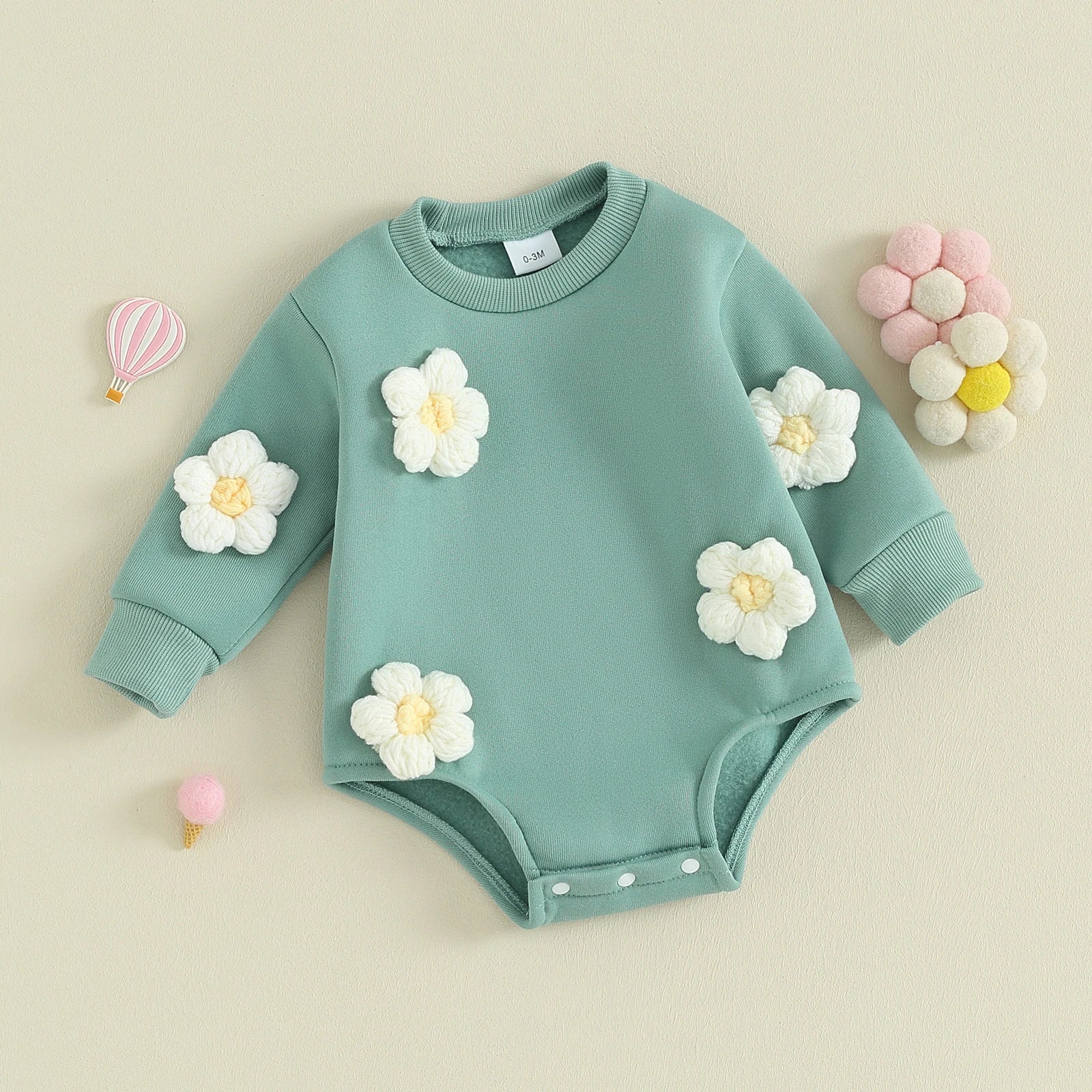 Body Infantil Feminino Florzinhas 3 D