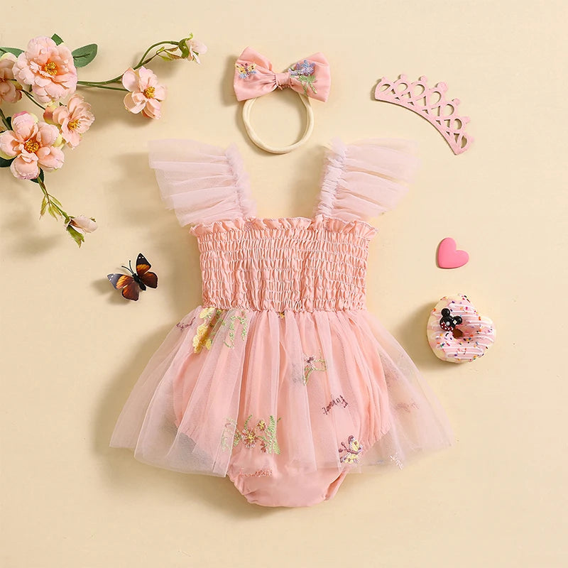 Vestido Infantil Tule Jardim Encantado