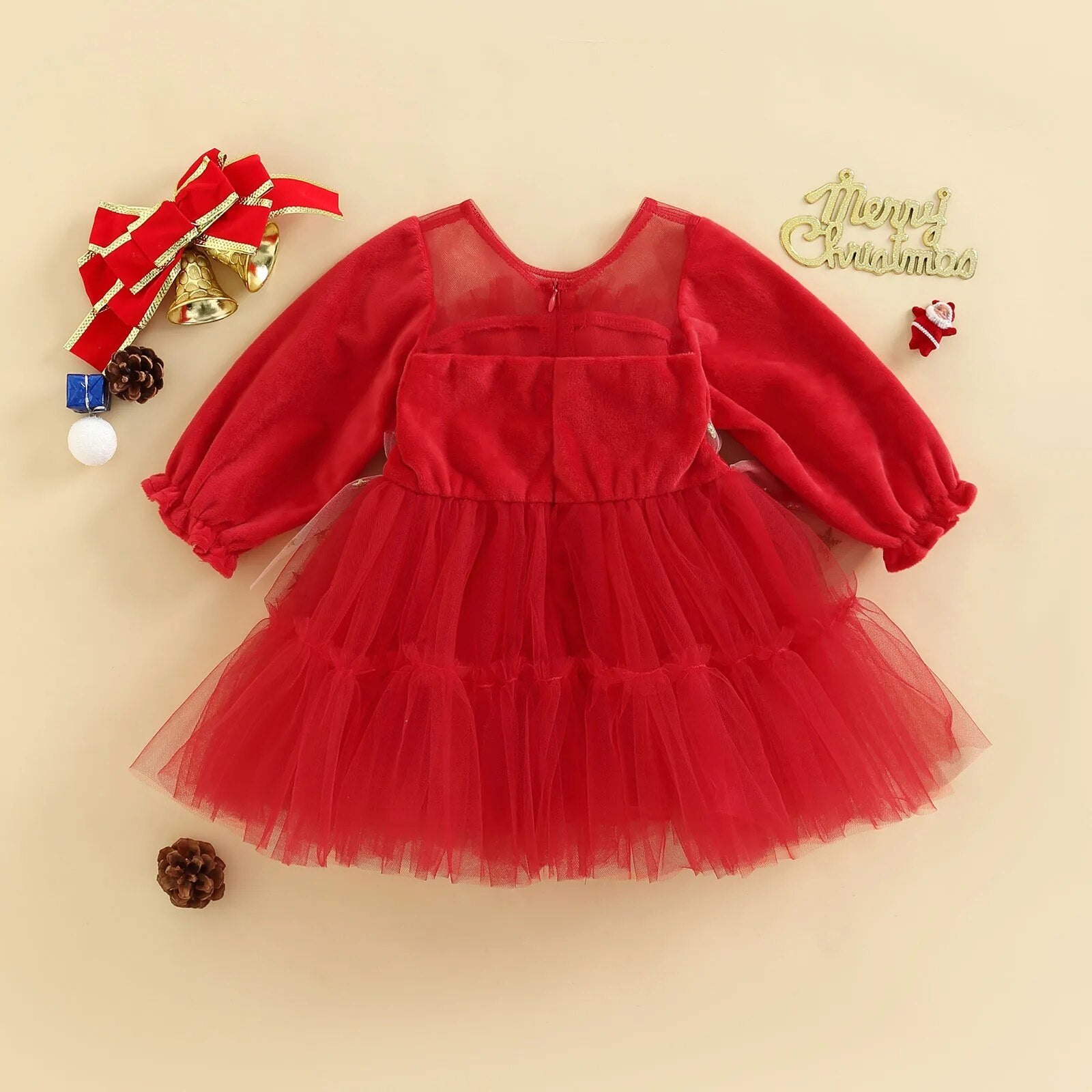 Vestido Infantil Natal Estrelinhas