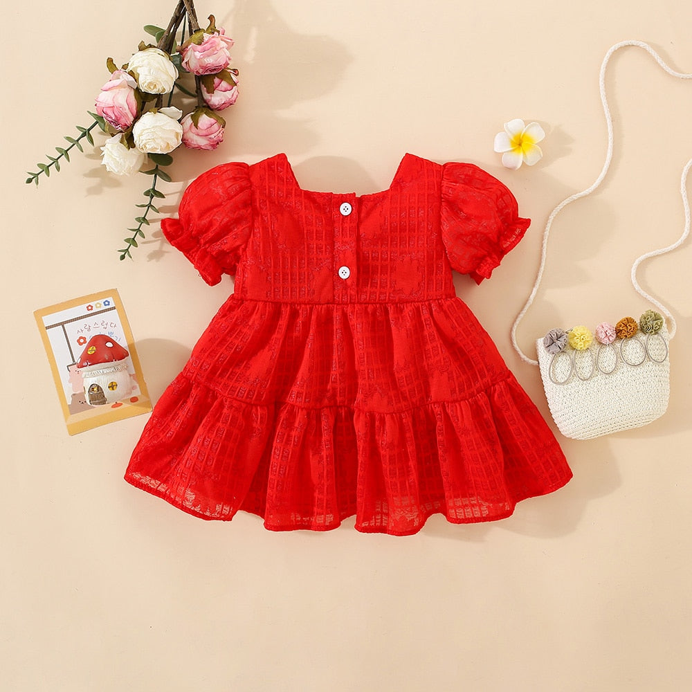 Vestido Infantil Floral Pom pomzinho