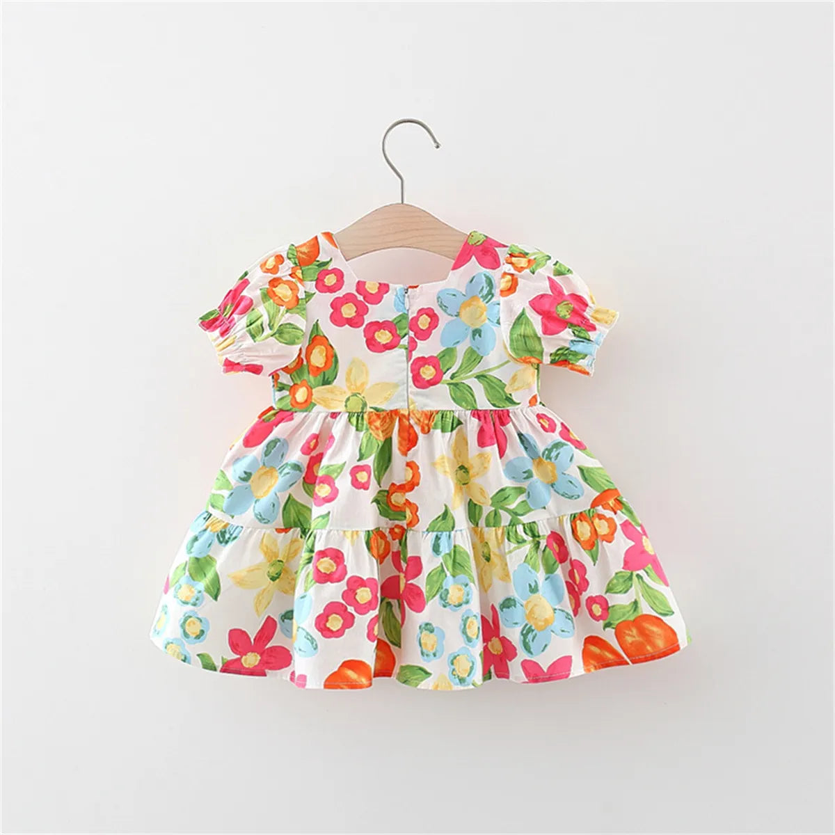 Vestido Infantil Floral Bolsinha