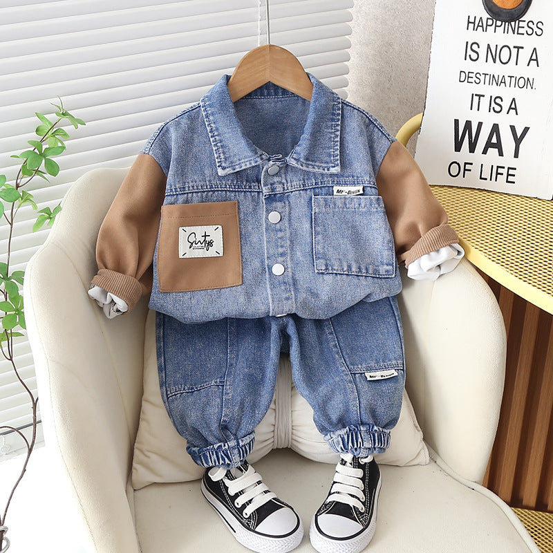 Conjunto Infantil Jeans Bolsinho