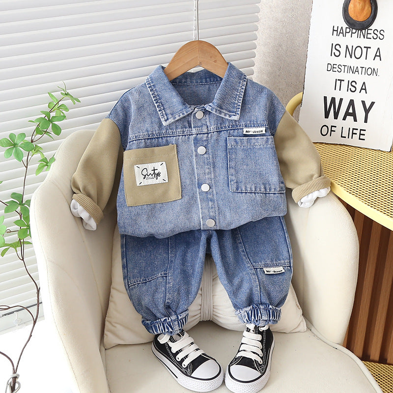 Conjunto Infantil Jeans Bolsinho