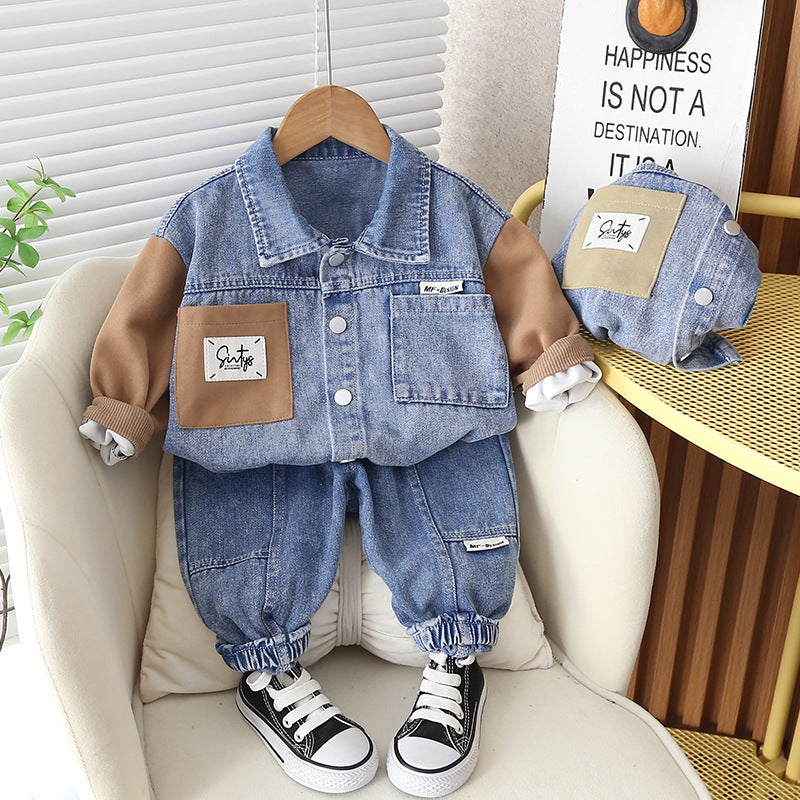 Conjunto Infantil Jeans Bolsinho