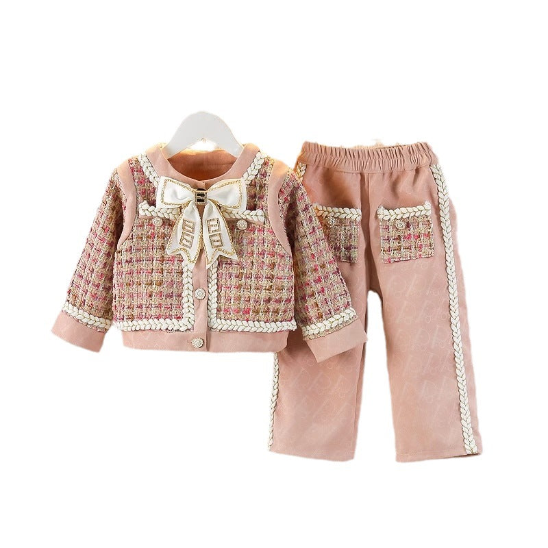 Conjunto Infantil Feminino Rose Laçinho