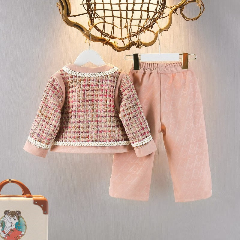 Conjunto Infantil Feminino Rose Laçinho