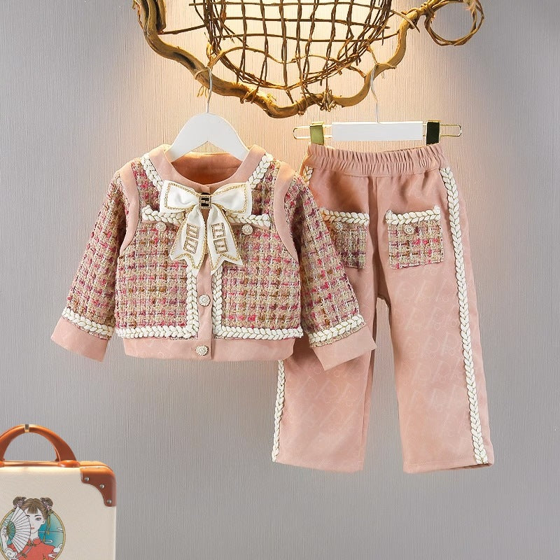 Conjunto Infantil Feminino Rose Laçinho