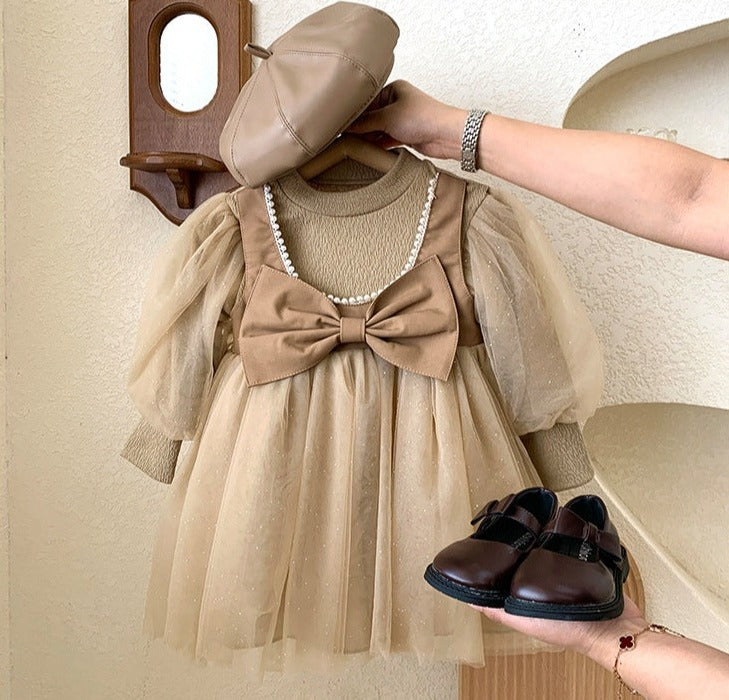 Vestido Infantil Tule Laçinho