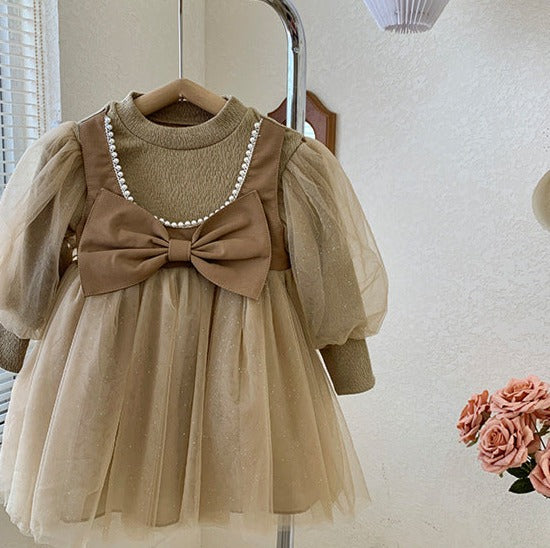 Vestido Infantil Tule Laçinho