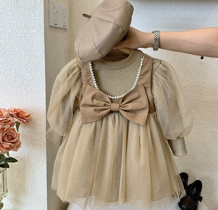 Vestido Infantil Tule Laçinho