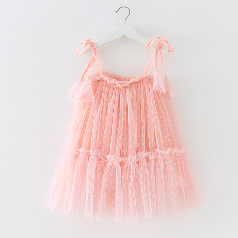 Vestido Infantil Poá Tule