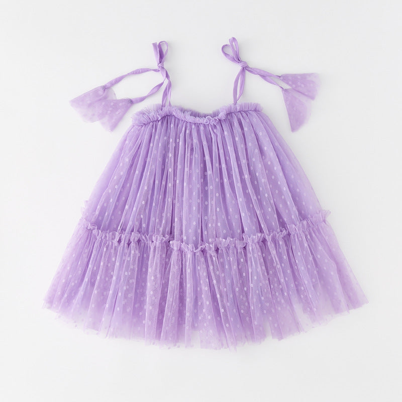 Vestido Infantil Poá Tule