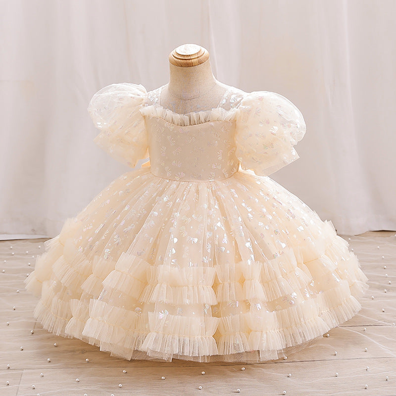 Vestido Infantil de Festa Laçinho