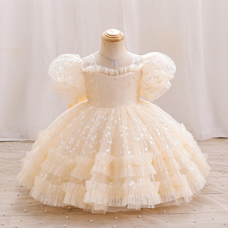 Vestido Infantil de Festa Laçinho