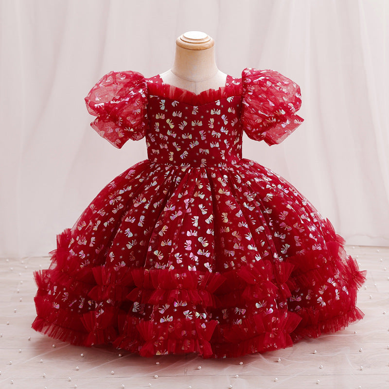 Vestido Infantil de Festa Laçinho