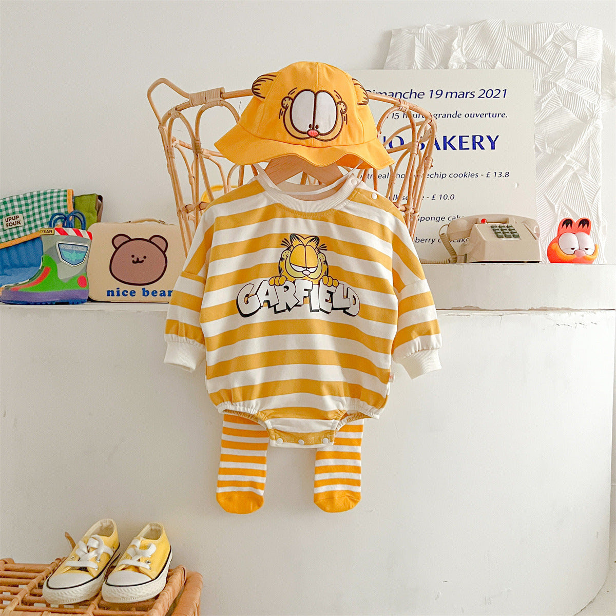 Body Infantil Garfield Lístras