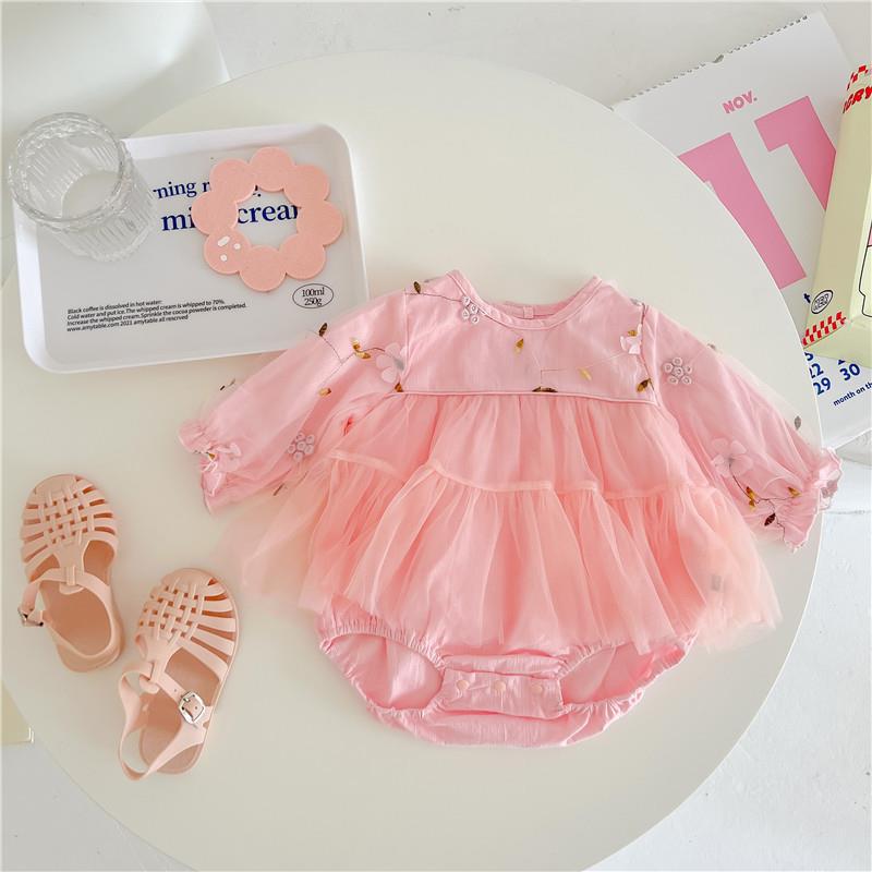 Body Infantil Feminino Florzinhas Tule