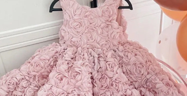 Vestido Infantil Rosas