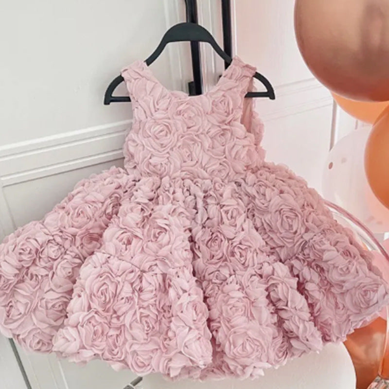 Vestido Infantil Rosas