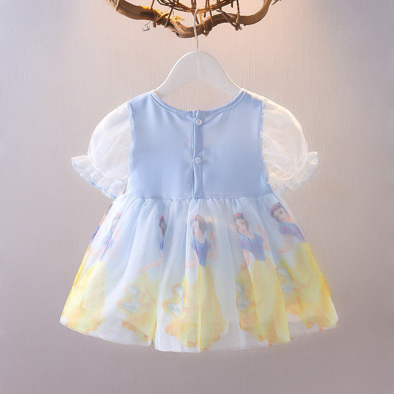 Vestido Infantil Branca De Neve