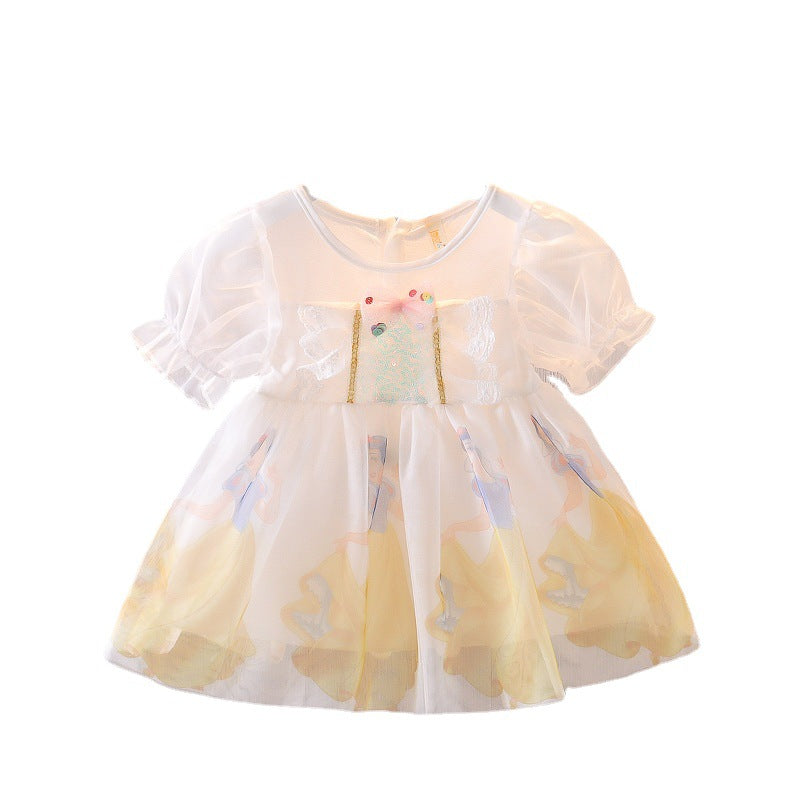 Vestido Infantil Branca De Neve