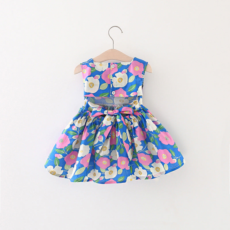 Vestido Infantil Florzinhas Amarração