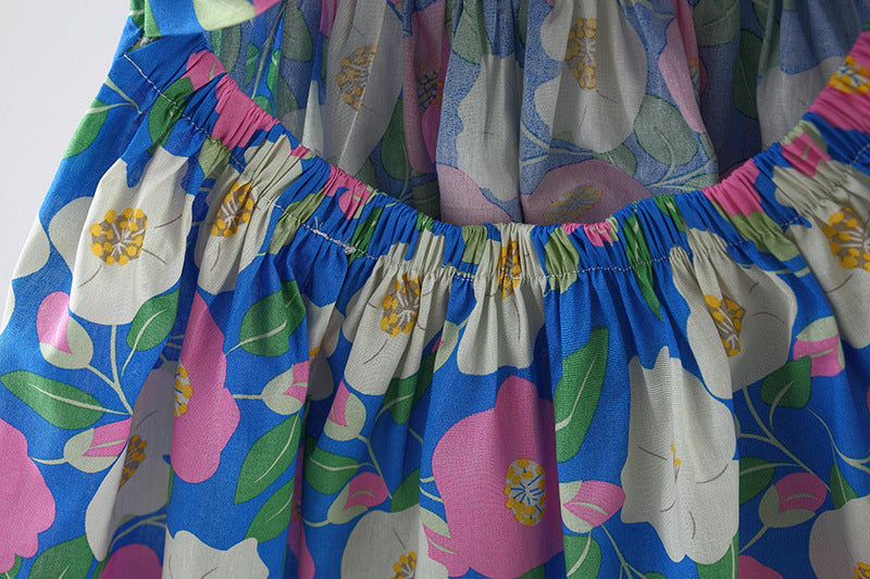 Vestido Infantil Florzinhas Amarração