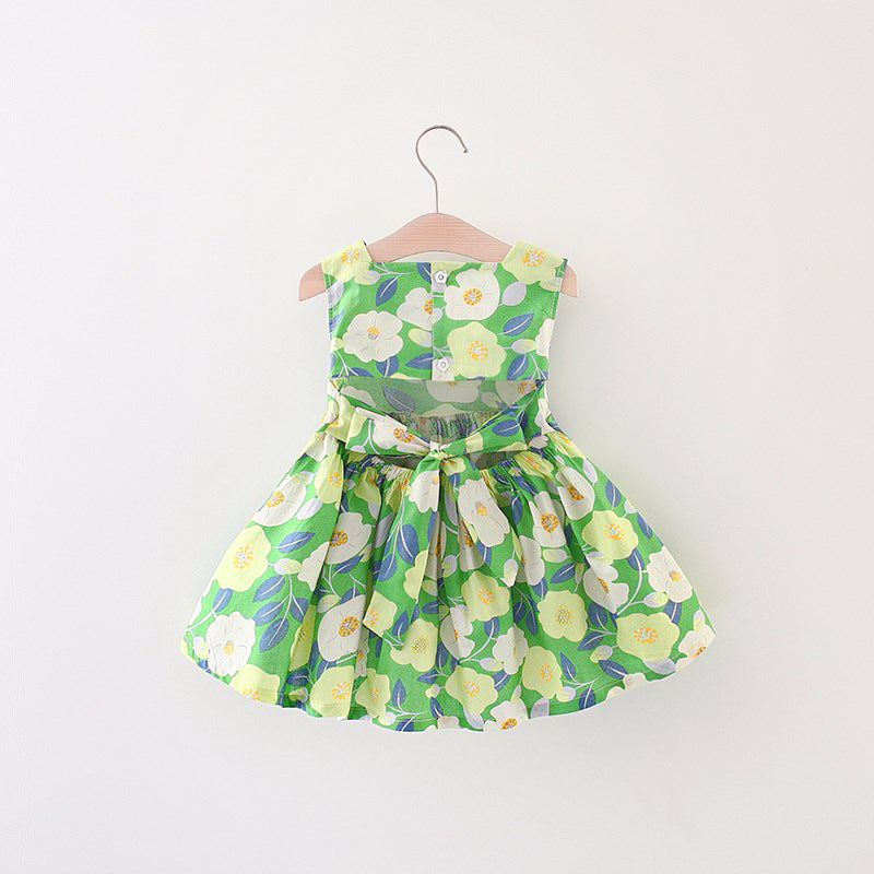 Vestido Infantil Florzinhas Amarração