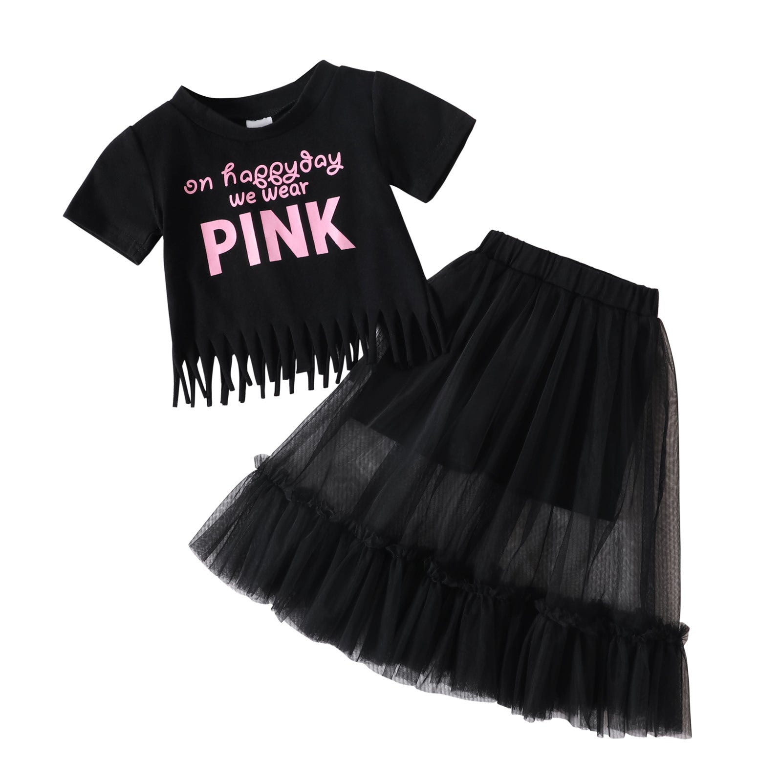 Conjunto Infantil Feminino Preto Pink