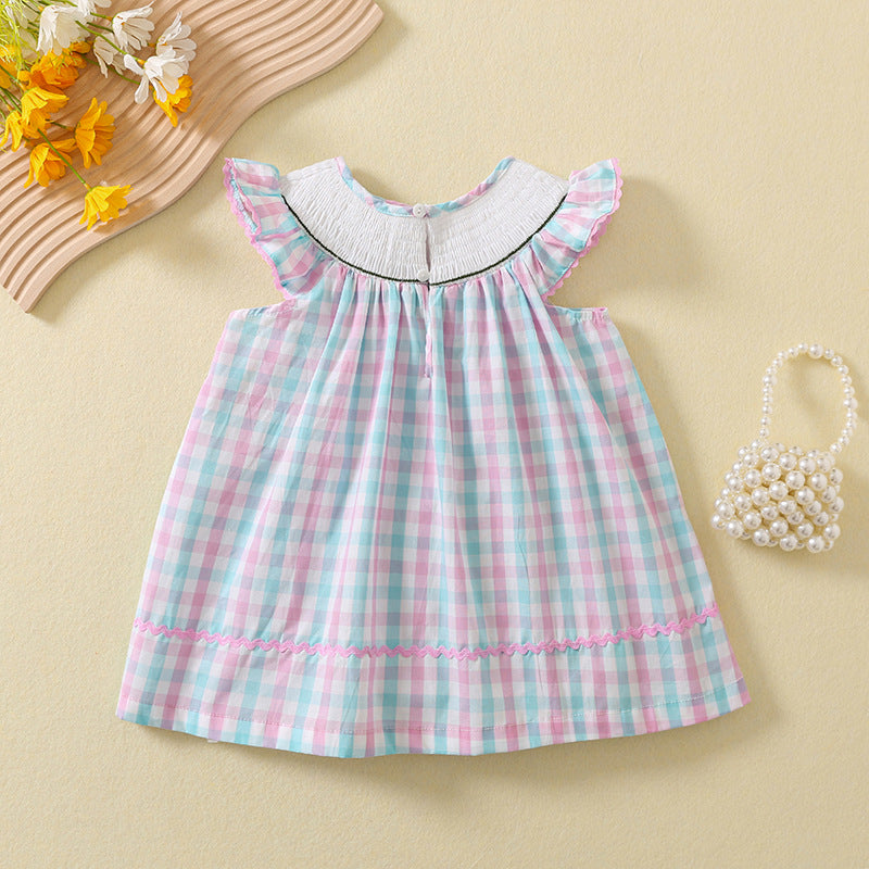 Vestido Infantil Xadrez Coelhinhos