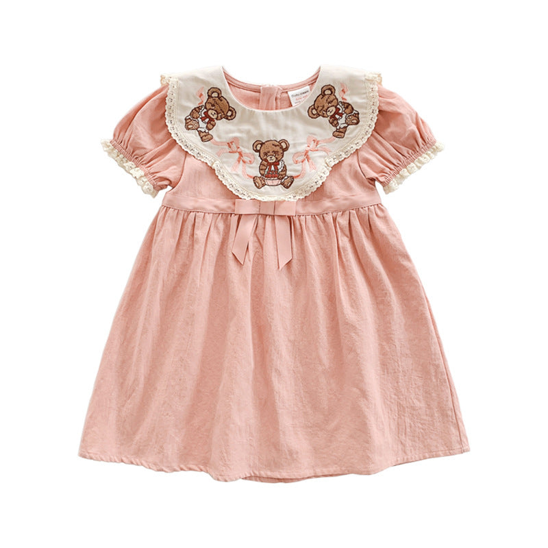 Vestido Infantil Gola Ursinhos