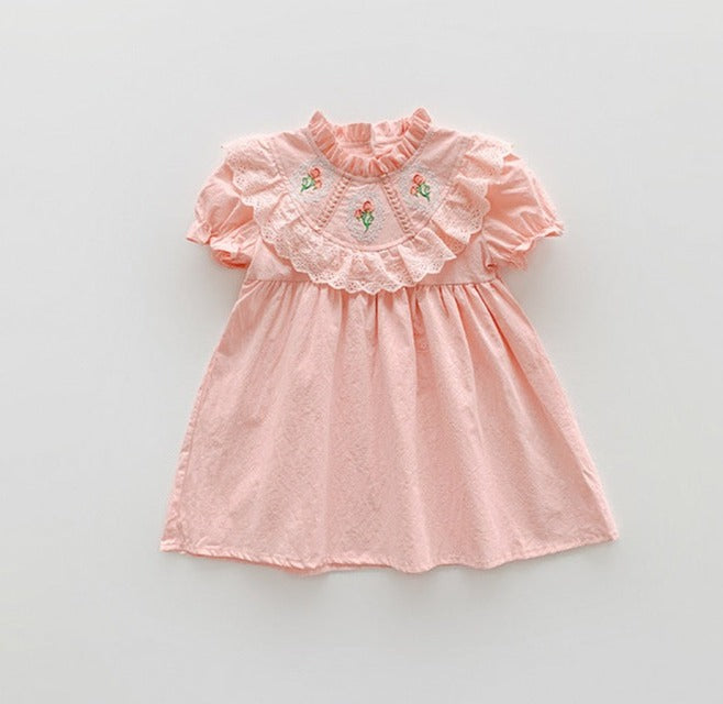 Vestido Infantil Renda Florzinhas