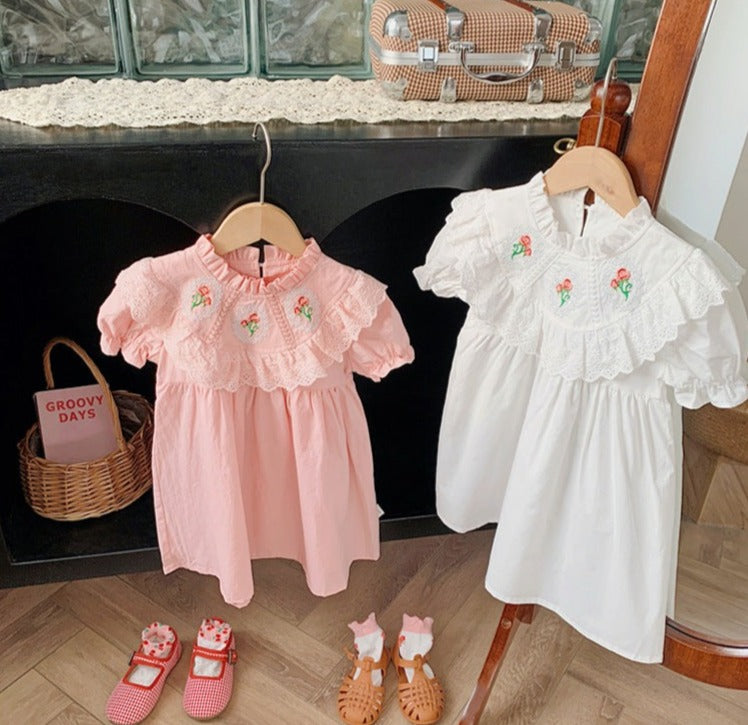 Vestido Infantil Renda Florzinhas