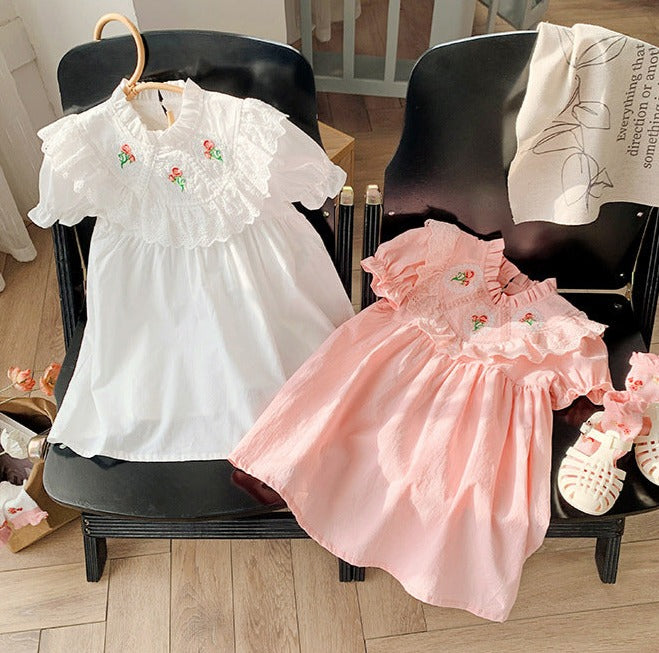 Vestido Infantil Renda Florzinhas