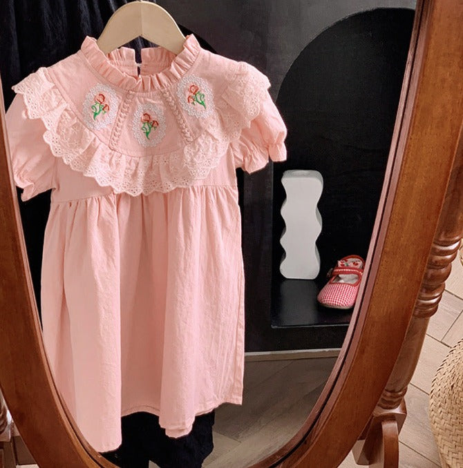 Vestido Infantil Renda Florzinhas